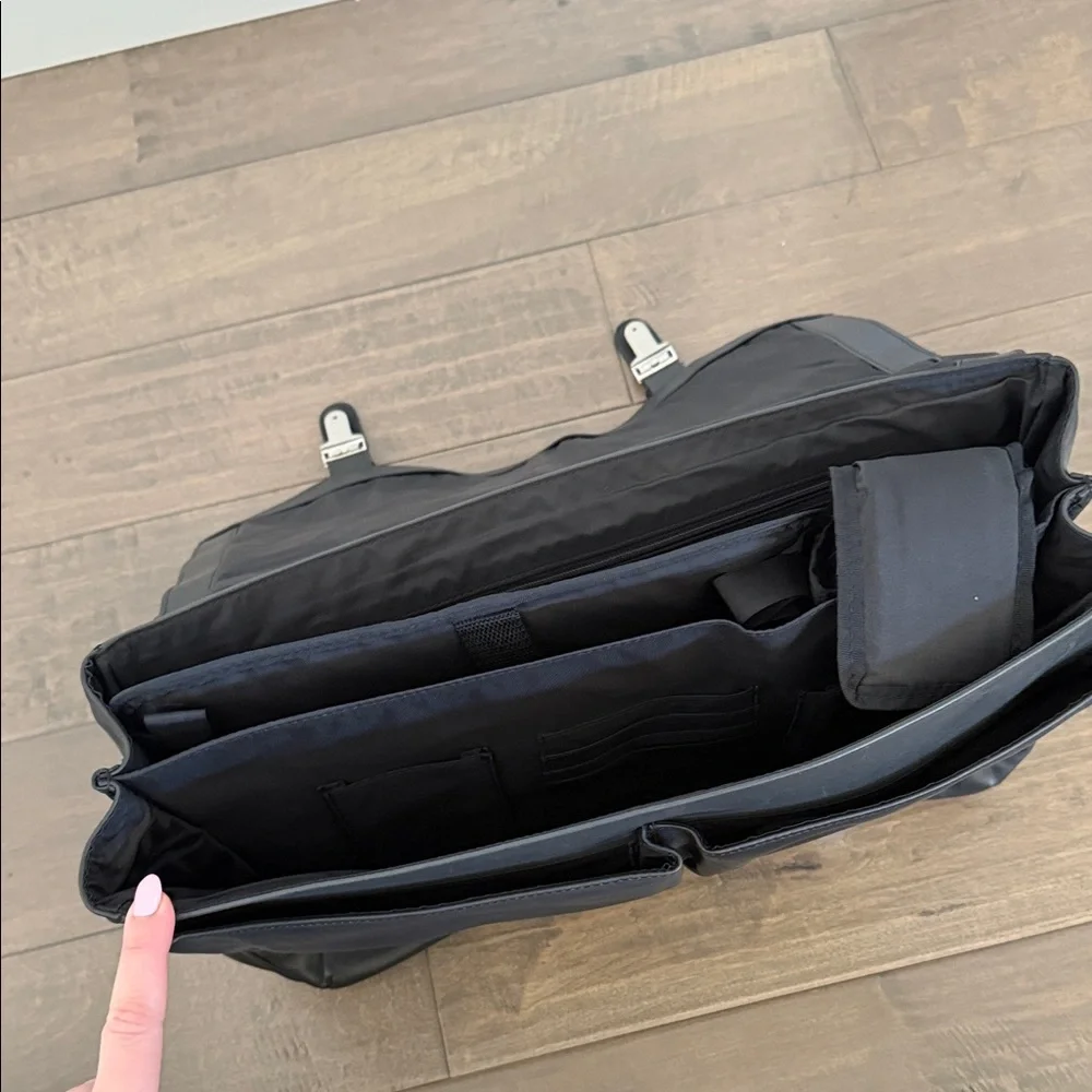 Classic Black Leather Briefcase